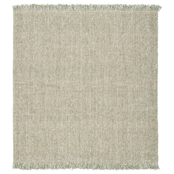 Safavieh Vintage Leather Collection NF826Y Rug, Green/Natural, 6' X 6' Square