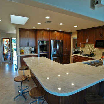San Carlos - Traditional Kitchen Remodel Featuring Walnut Cabinetry