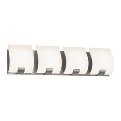 Etched Glass 4 Light Bathroom Lighting by Sonneman Aquo Led - Lighting