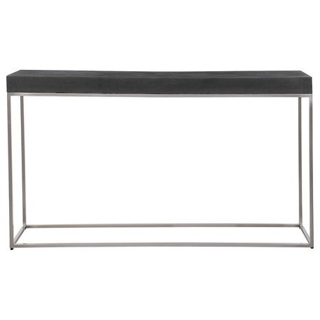 Uttermost Jase Black Concrete Console Table, 24974