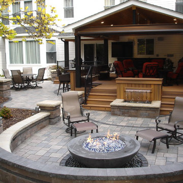 Deck with fixed roof, Ballwin, Missouri