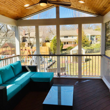 Overland Park Screened Porch With Attached Deck