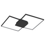 Eglo - Milanius 24W LED Ceiling Wall Light, Matte Black - Give any room a modern personality with the Milanius Integrated LED light by Eglo. The geometric square silhouette features a matte black finish and white acrylic diffuser. This light can be hung on a wall or ceilingFeatures: