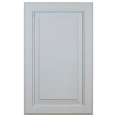 Afina Wilshire I Small White Surface Mount Right Hinged Single Door  Medicine Cabinet With Beveled Edge Mirror