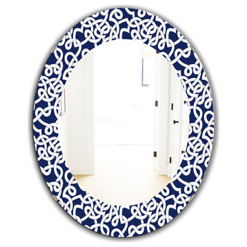 Designart Scandinavian 18 Midcentury Frameless Oval Or Round Wall Mirror, 24x36