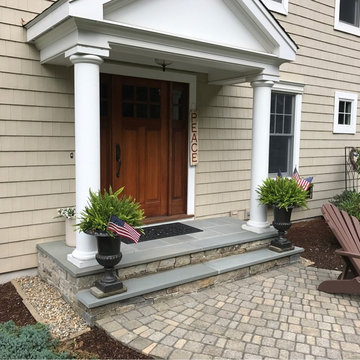 Bluestone Steps with Ledgestone Veneer