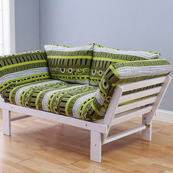 Elite White Futon Lounger in Radiant Flux - Sofas