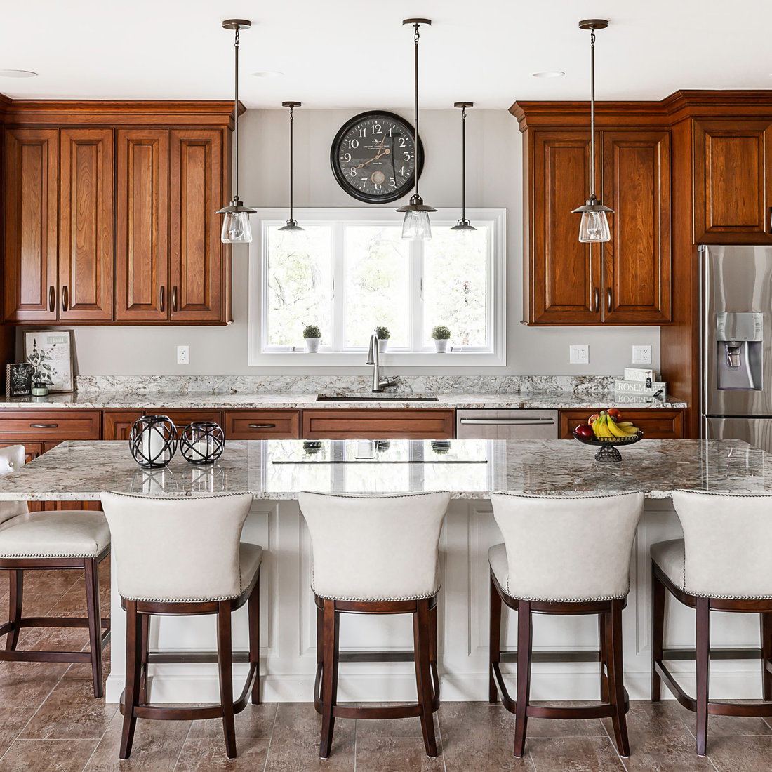 Traditional Cherry Kitchen with Glaze