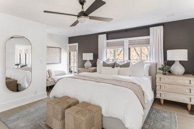 Example of a beach style bedroom design in Detroit