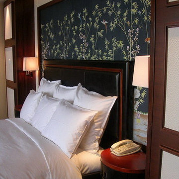 hand painted wallpaper for hotel project