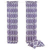 Honor Curtain and Throw Pillow Cover Set Combo, Lavender, 70"x84"