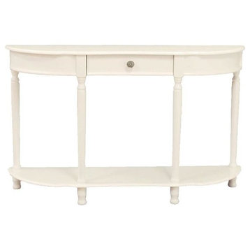 Console Sofa Table With Drawer, White