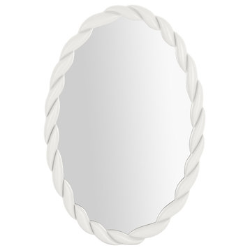 Agnes Cream Oval Mirror - Cream