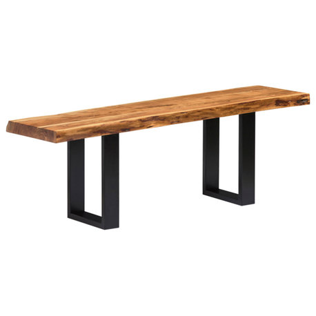 Alpine Natural Live Edge Wood 48" Bench