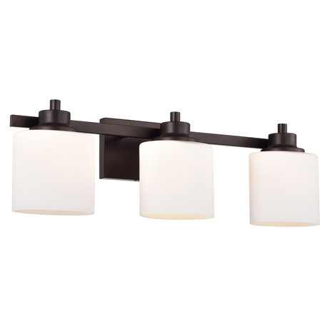 CHLOE Lighting SOLBI Contemporary 3-Light Oil Rubbed Bronze Bath Fixture