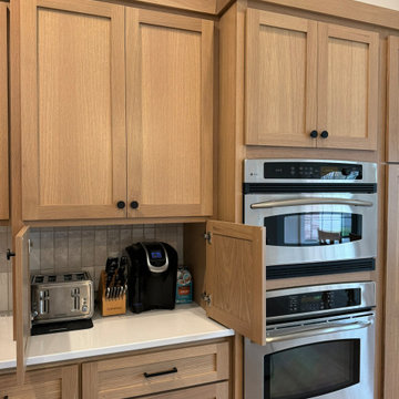 Custom Rift Oak Cabinets with Built-In Stainless Appliances - St. Michael Kitche