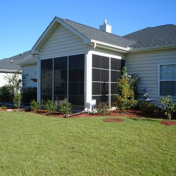 Motorized porch shades