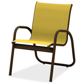 Gardenella Sling Arm Chair, Textured White/Red Fabric, Textured Kona, Yellow