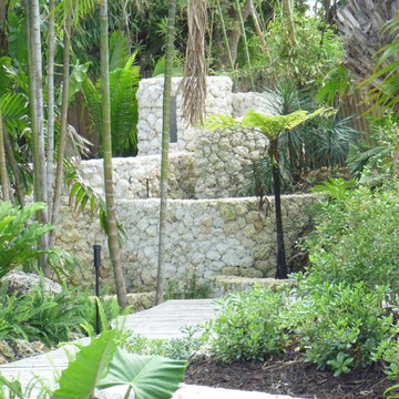 Tropical Garden Water Feature Miami, Florida