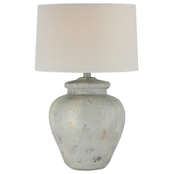 Hydrocal 27" H Table Lamp, Concreate stone