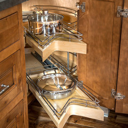 Corner Sink Base with Kidney Sliding Shelves - Kitchen Storage And Organization