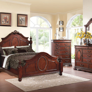 Estrella Adult Bedroom Set, Dark Cherry