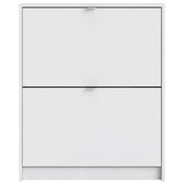 ARO White Modern Shoe Cabinet with Doors Entryway Cabinet for Shoes