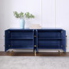 Fenella 65" Lacquer With Gold Accents Sideboard, Blue