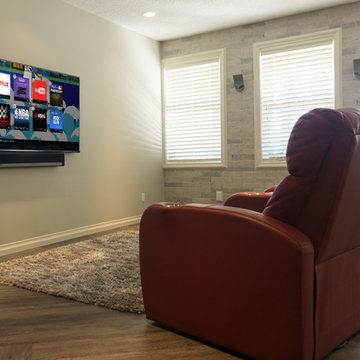 Simple basement media room