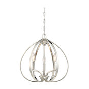 Tilbury 3 Light Pendant in Polished Nickel