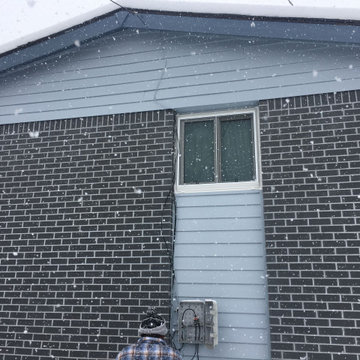 James Hardie Siding with Stained Brick