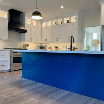 Refined Blue & White Kitchen in Yorba Linda