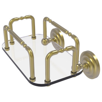 Que New Wall Mounted Guest Towel Holder, Satin Brass