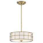 Savoy House - Savoy House 6-8502-3-322 Hayden - Three Light Convertible Semi-Flush Mount - The Hayden is a contemporary light fixture with anHayden Three Light C Warm Brass White Fab *UL Approved: YES Energy Star Qualified: n/a ADA Certified: n/a  *Number of Lights: Lamp: 3-*Wattage:60w Incandescent bulb(s) *Bulb Included:No *Bulb Type:Incandescent *Finish Type:Warm Brass