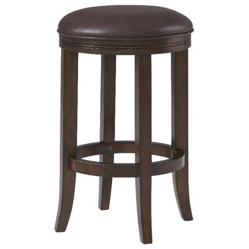Alaterre Furniture Natick Counter Height Stool - Distressed Walnut