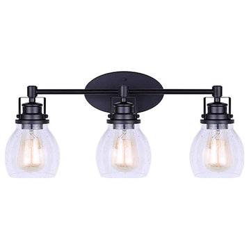 Canarm Carson 3 Light Vanity, Black