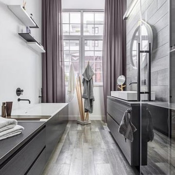 His bathroom in Emeryville, CA