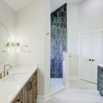Primary Bathroom Remodel with Tub Removal & Shower Relocation