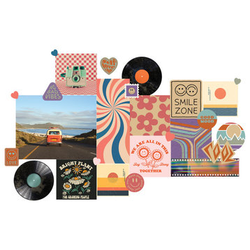 Retro Collage Wall Decals