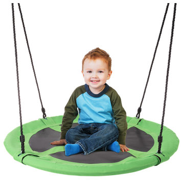 Saucer Swing Hanging Tree Swing Round Disc With Adjustable Rope