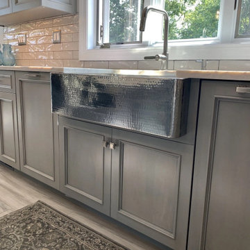 Custom John Dean Gray kitchen Full Overlay