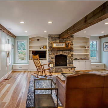 Log Farmhouse Renovation with Master Suite & Family Room Addition