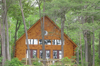 Mid-sized mountain style exterior home photo in DC Metro