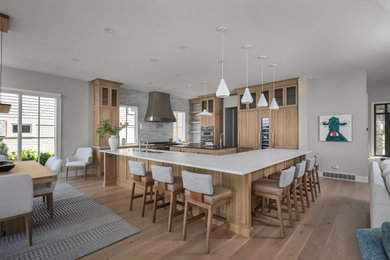 Transitional kitchen photo in Detroit