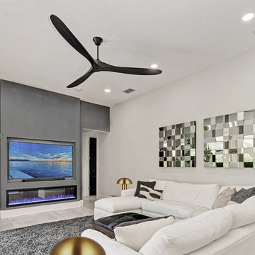 Lakewood Ranch Family Room Remodel with Custom Media Wall