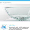 640 Colored Glass Vessel Sink, Turquoise, Waterfall Faucet, Oil Rubbed Bronze