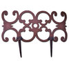Decorative Edging, Ornate Design, Brown Cast Iron, 16.5" Wide, Pair Of 2