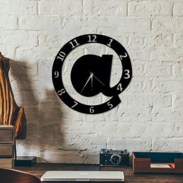 Anagram Wall Clock with Letter A Alphabet Wall Clock