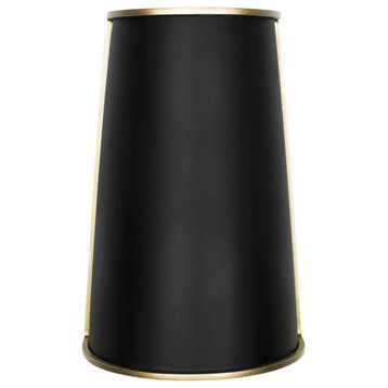 Coco 2 Light Wall Sconce, Matte Black/French Gold