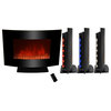 AKDY AG-Z520APB Wall Mount Electric Fireplace, Pebble, 36", W/ Free Standing Kit